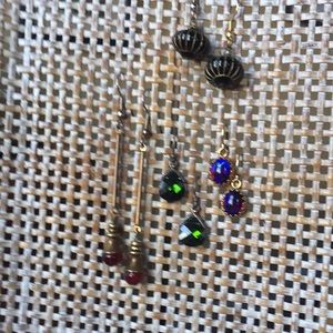 Lot of 4 pairs of dangle earrings
